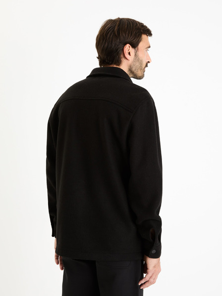 Celio Schwarzes Herrenoberbekleidungshemd Celio Faliau