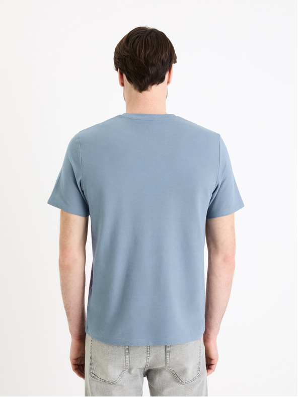 Celio Blaues Herren-Basic-T-Shirt Celio Gepik