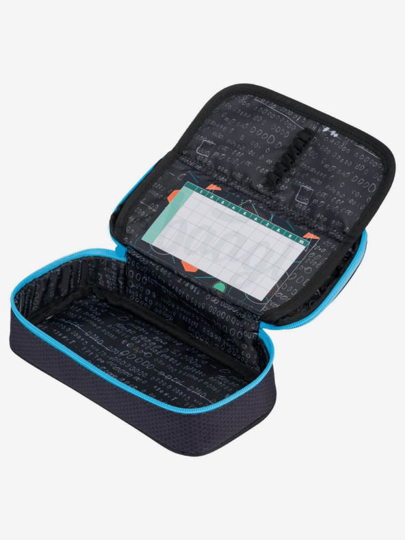 BAAGL  Schwarzes 3er Set Skate Bluelight: Rucksack, Mäppchen, Tasche Baagl