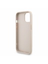 Guess Guess PU 4G Metal Logo Strap Rückseite Hülle für iPhone 15 Rosa