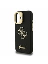 Guess Guess PU Grained 4G Logo Stand Camera Frame Rückseite Hülle für iPhone 16 Schwarz