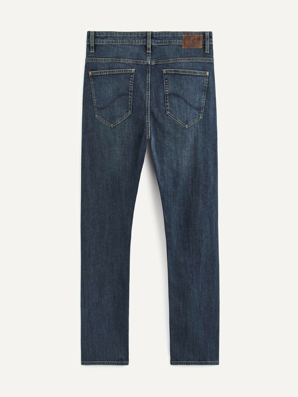 Celio Dunkelblaue Herrenjeans Straight Fit Celio