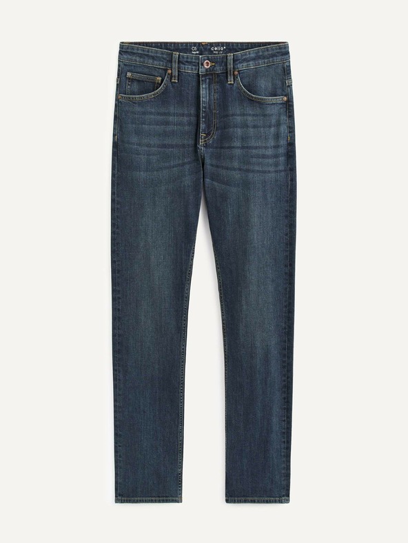 Celio Dunkelblaue Herrenjeans Straight Fit Celio
