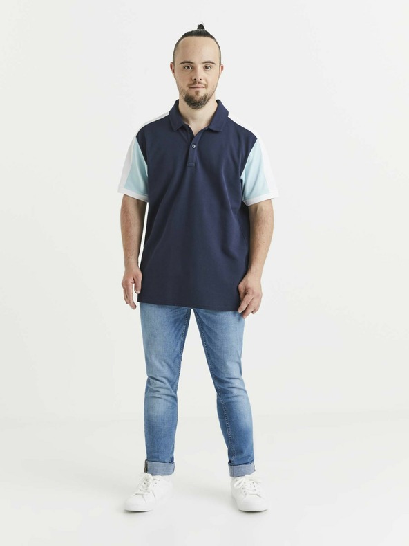 Celio Dunkelblaues Herren-Poloshirt Celio