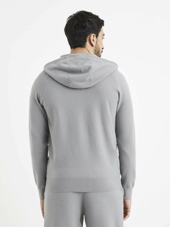 Celio Grauer Herren-Kapuzenpullover Celio