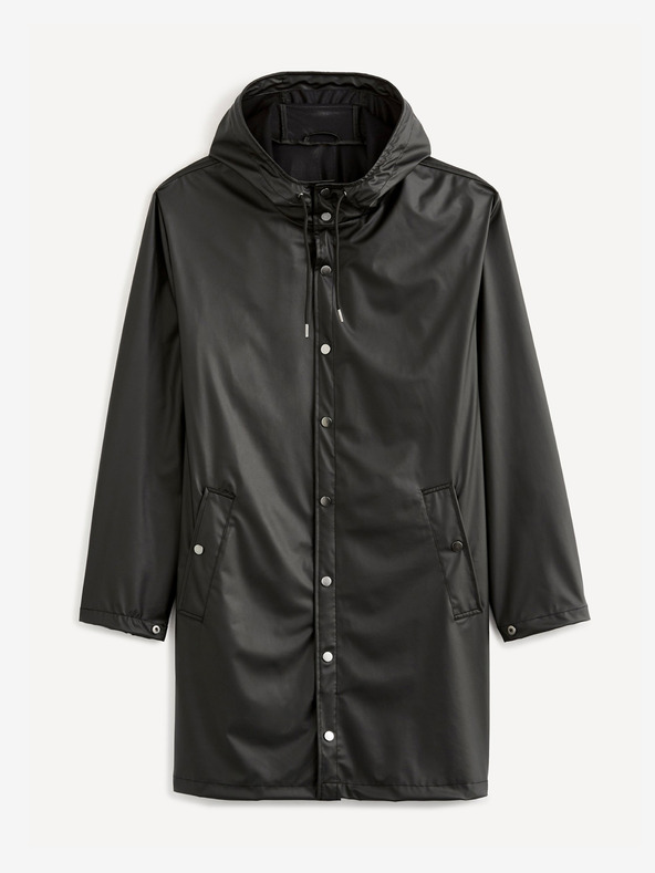 Celio Schwarzer Herren-Kapuzenparka Celio