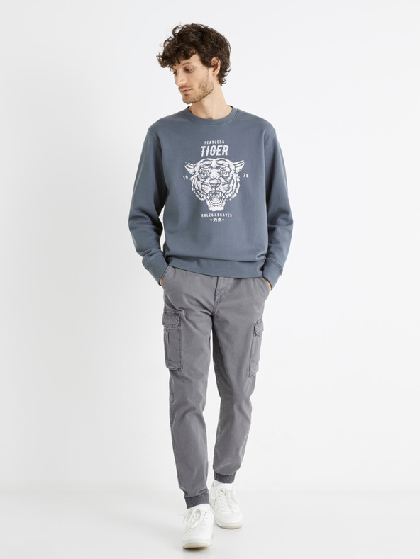 Celio Blaues bedrucktes Herren-Sweatshirt von Celio Begrif