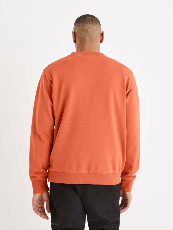 Celio Oranges Herren-Sweatshirt mit Celio Beprice-Schriftzug
