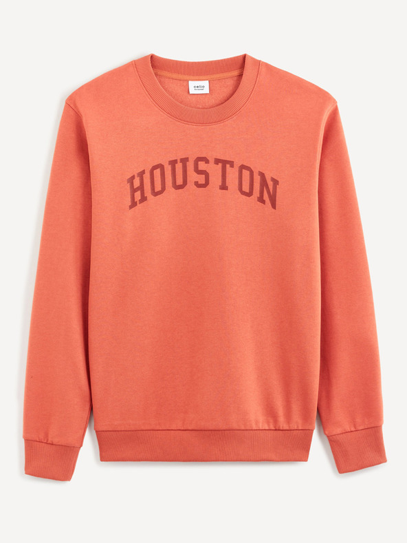 Celio Oranges Herren-Sweatshirt mit Celio Beprice-Schriftzug