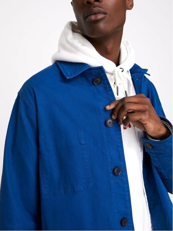 Celio Blaue leichte Herrenjacke mit Taschen Celio Muse