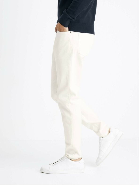 Celio Cremefarbene Herren Slim Fit Jeans Celio Coslim4