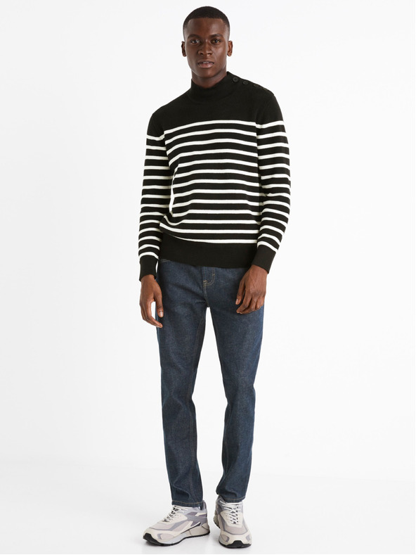 Celio Dunkelblaue Herren-Slim-Fit-Jeans Celio C25 Donew