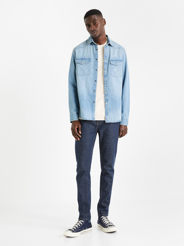 Celio Weißer Herren Pullover Celio Decanoe