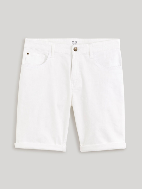 Celio Weiße Herren-Jeans-Shorts Celio Dofirstbm