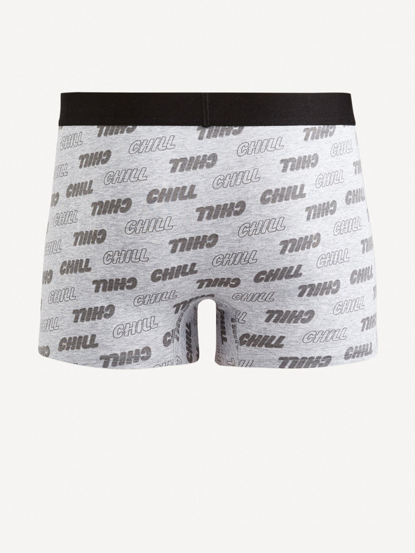 Celio Hellgraue gemusterte Herren-Boxershorts Celio Fichill