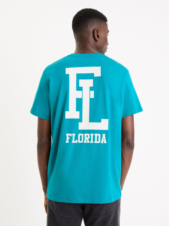 Celio Blaues Herren-T-Shirt Celio Gexflov