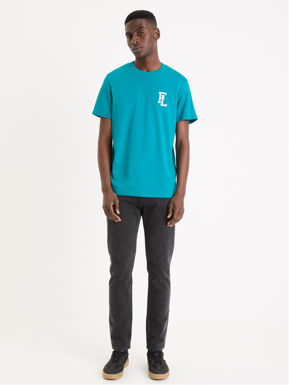 Celio Blaues Herren-T-Shirt Celio Gexflov