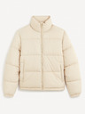 Celio Cremefarbene Herren-Steppwinterjacke Celio Fuparigi