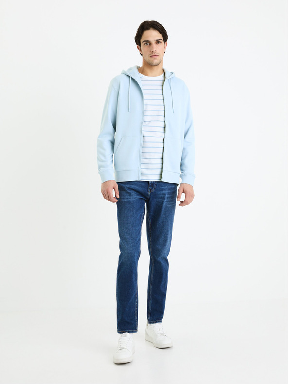 Celio Weißes Herren-Basic-T-Shirt Celio Gebaser