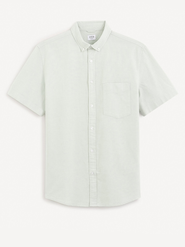 Celio Hellgrünes reguläres Hemd Celio Daxfordmc