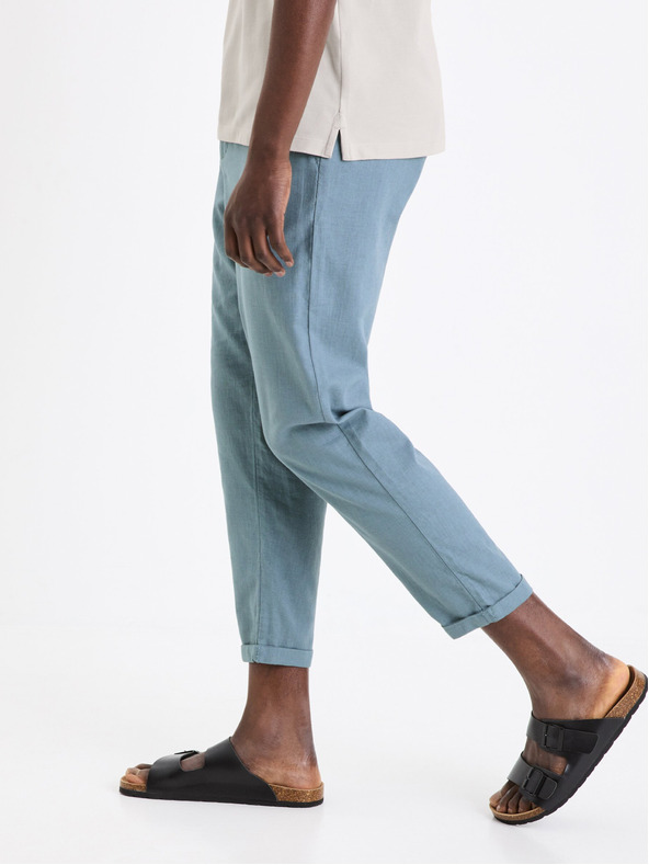 Celio Blaue Herrenhose mit Leinen Celio Dolinco
