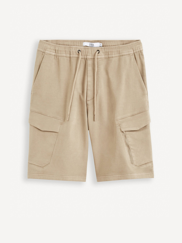 Celio Beige Herren-Cargo-Shorts Celio Gojogbm