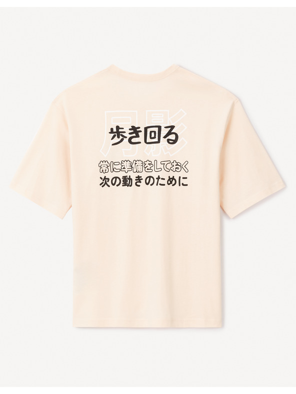 Celio Orangefarbenes Herren-T-Shirt Celio Jepan