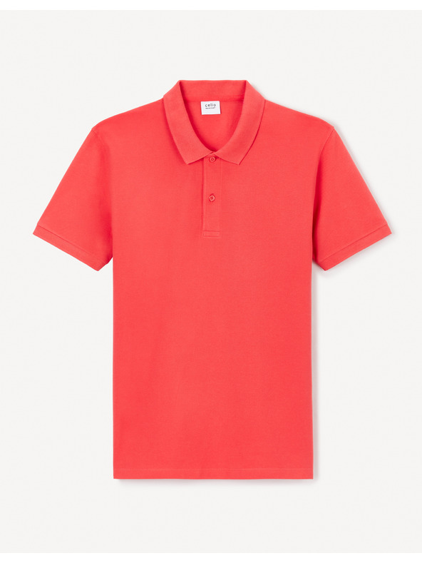 Celio Rotes Herren-Poloshirt Celio Teone