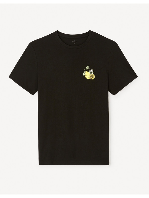 Celio Schwarzes Herren-T-Shirt Celio Jelime