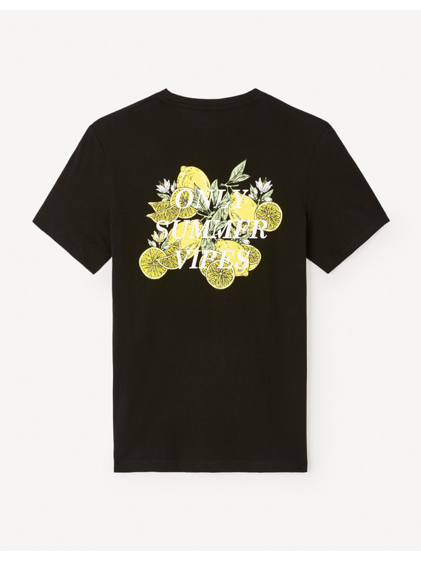 Celio Schwarzes Herren-T-Shirt Celio Jelime