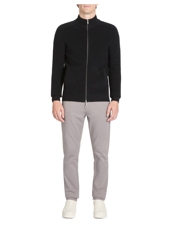 Celio Schwarze Herren Strickjacke mit Reißverschluss Celio Jipyspooky