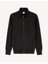Celio Schwarze Herrenstrickjacke mit Reißverschluss Celio Jebille