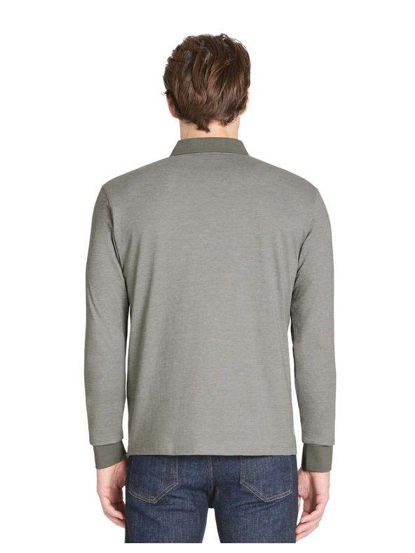 Celio Graues Herren Langarm-Poloshirt Celio Janime