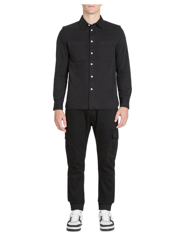 Celio Schwarzes Herren-Baumwollhemd Celio Janime