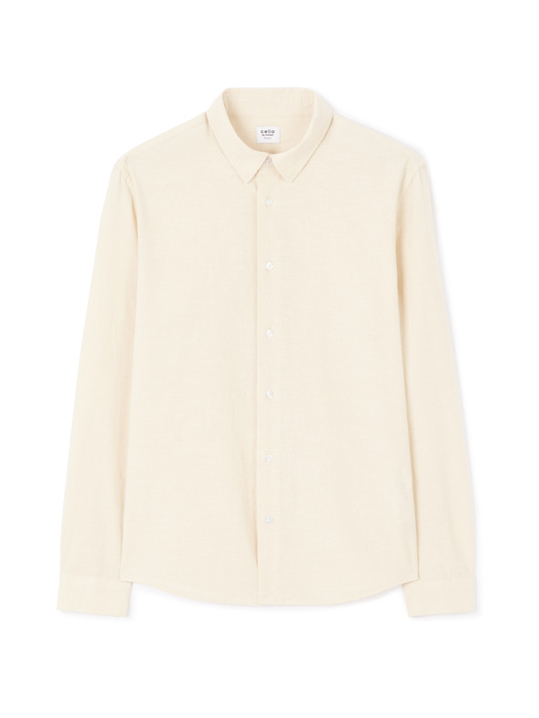 Celio Beige Herrenhemd Celio Lachambray