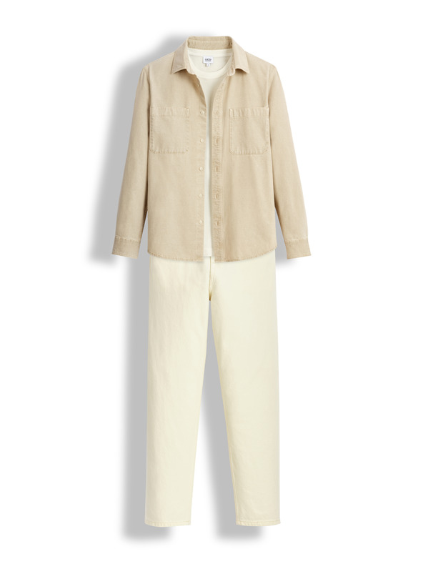Celio Beige Herrenhemd Celio Lanime