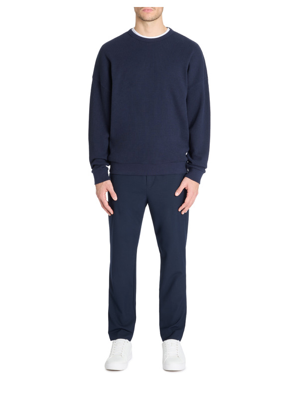 Celio Dunkelblauer Herrenpullover Celio Lecrewwaff