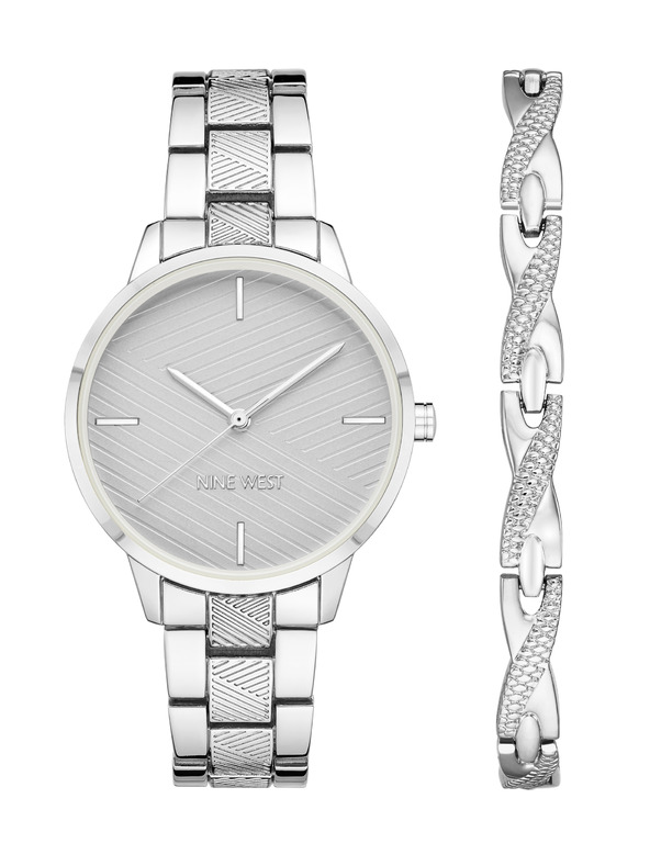 Nine West	 Damen Geschenkset Uhr und Armband Nine West NW/2761SVST