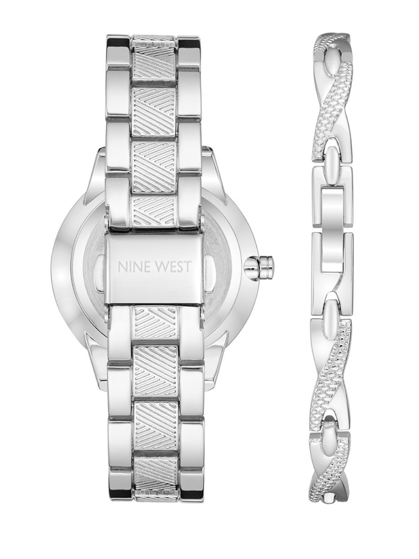 Nine West	 Damen Geschenkset Uhr und Armband Nine West NW/2761SVST