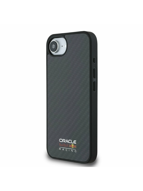 Oracle Red Bull Racing Red Bull Carbon Glänzendes Logo MagSafe Rückseite Hülle für iPhone 16e Schwarz