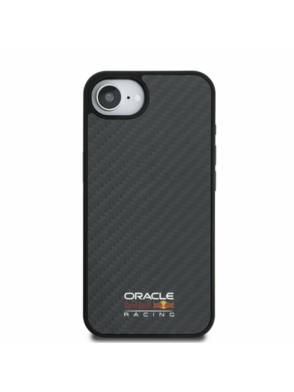 Oracle Red Bull Racing Red Bull Carbon Glänzendes Logo MagSafe Rückseite Hülle für iPhone 16e Schwarz