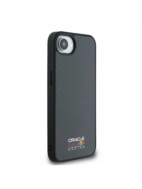 Oracle Red Bull Racing Red Bull Carbon Glänzendes Logo MagSafe Rückseite Hülle für iPhone 16e Schwarz
