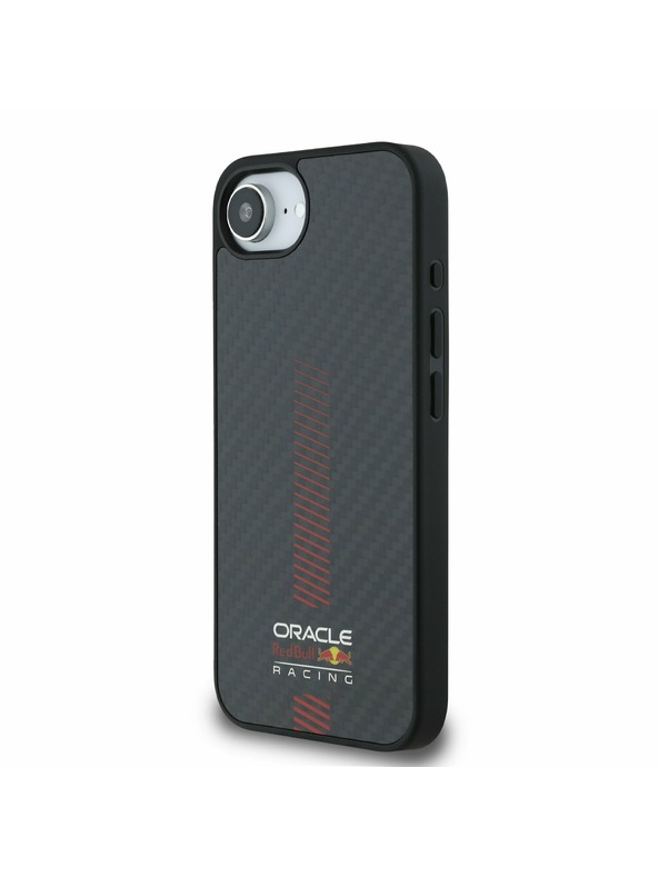 Oracle Red Bull Racing Red Bull Carbon Powerbar MagSafe Rückseite Hülle für iPhone 16e Schwarz