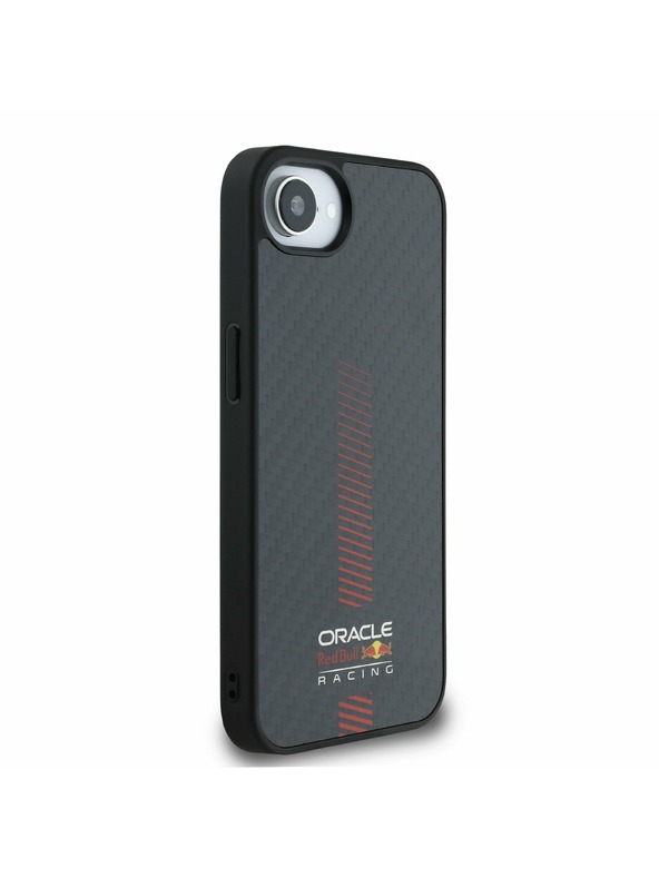 Oracle Red Bull Racing Red Bull Carbon Powerbar MagSafe Rückseite Hülle für iPhone 16e Schwarz
