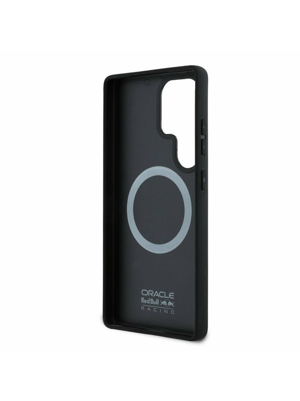 Oracle Red Bull Racing Red Bull Leder Mesh Geprägtes Logo MagSafe Rückseite Hülle für Samsung Galaxy S25 Ultra Navy