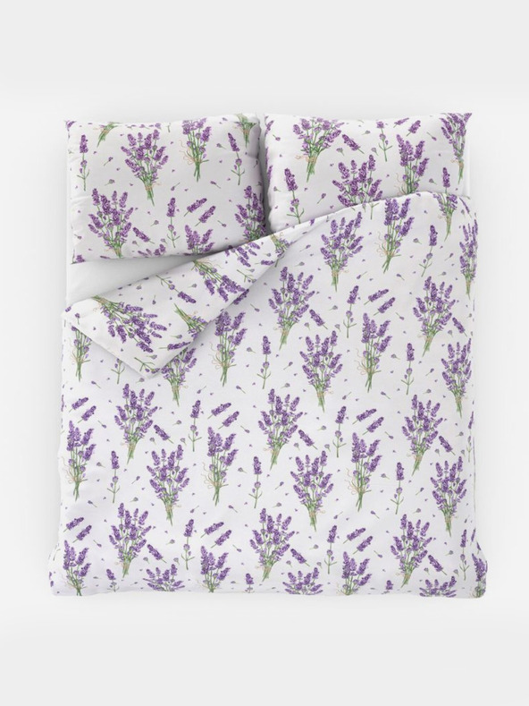Kvalitex Französische Baumwoll-Bettwäsche PROVENCE COLLECTION 220x200, 70x90cm LEVANDULE lila Kvalitex