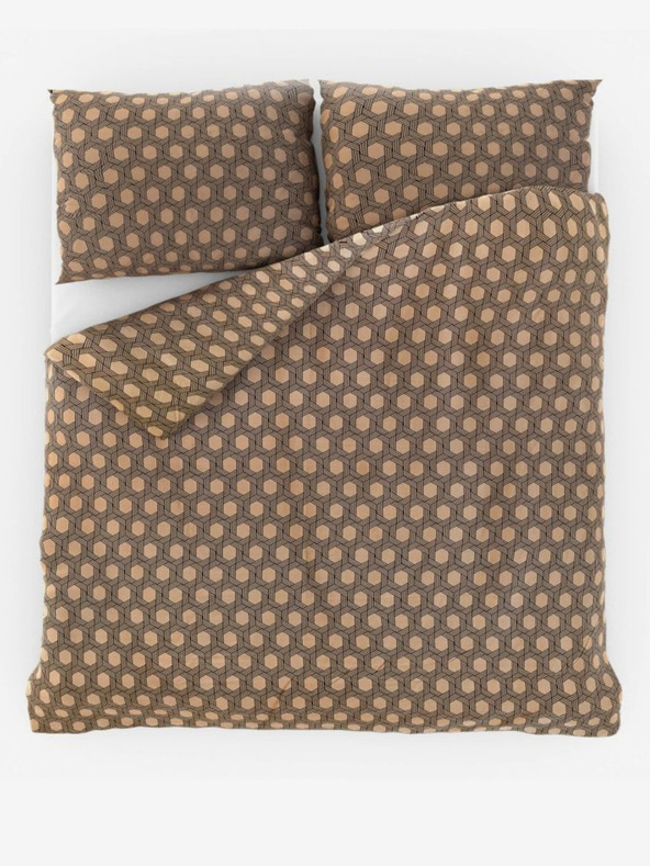 Kvalitex Satin French bedding set Luxury Collection 1+2, 240x200, 70x90cm Carero beige Kvalitex