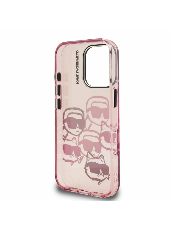 Karl Lagerfeld Karl Lagerfeld IML Multi K&CH Heads Rückseite Hülle für iPhone 16 Pro Max Pink