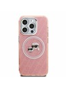 Karl Lagerfeld Karl Lagerfeld IML K&CH Heads Wiederholtes Logo MagSafe Rückseite Hülle für iPhone 15 Pro Pink