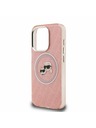 Karl Lagerfeld Karl Lagerfeld IML K&CH Heads Wiederholtes Logo MagSafe Rückseite Hülle für iPhone 15 Pro Pink